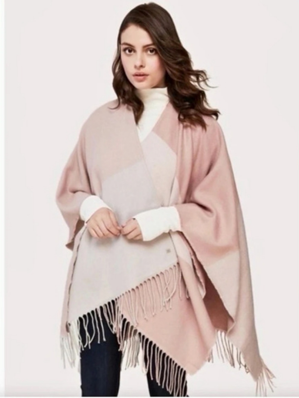 NWT Soia & Kyo Woven Scarfigan with Fringe